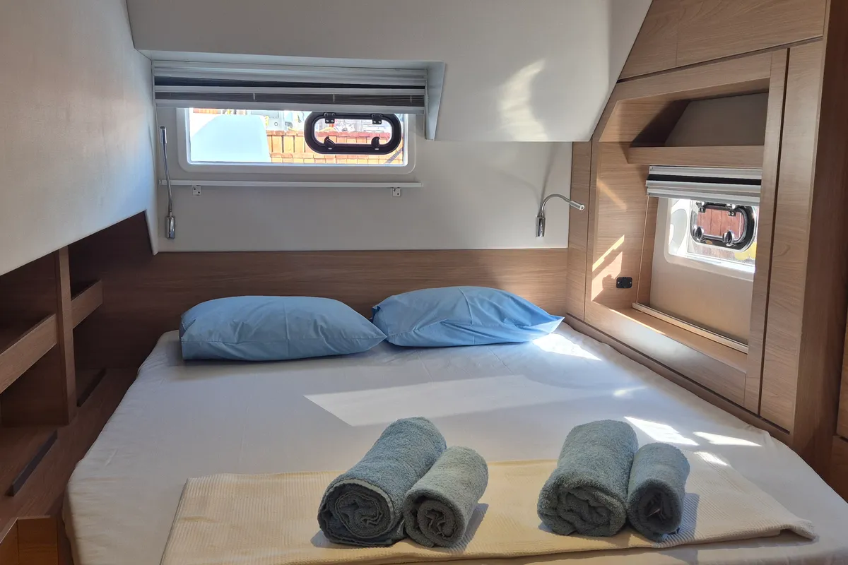 Cabin on Royal Salute, a Bali 4.6 catamaran at Fethiye, Turkey