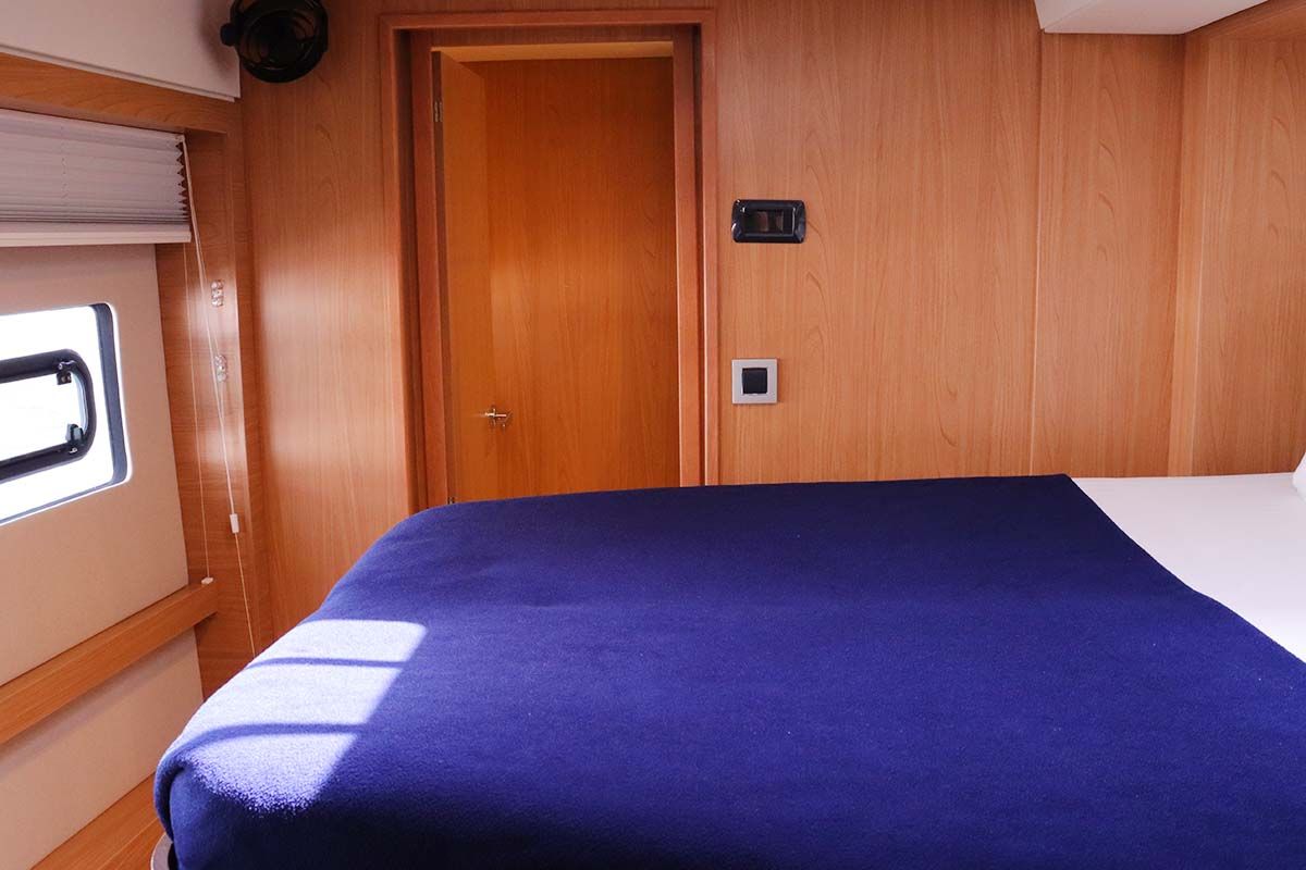 Cabin on Schrödinger's, a Bali 5.4 catamaran at Road Town, British Virgin Islands