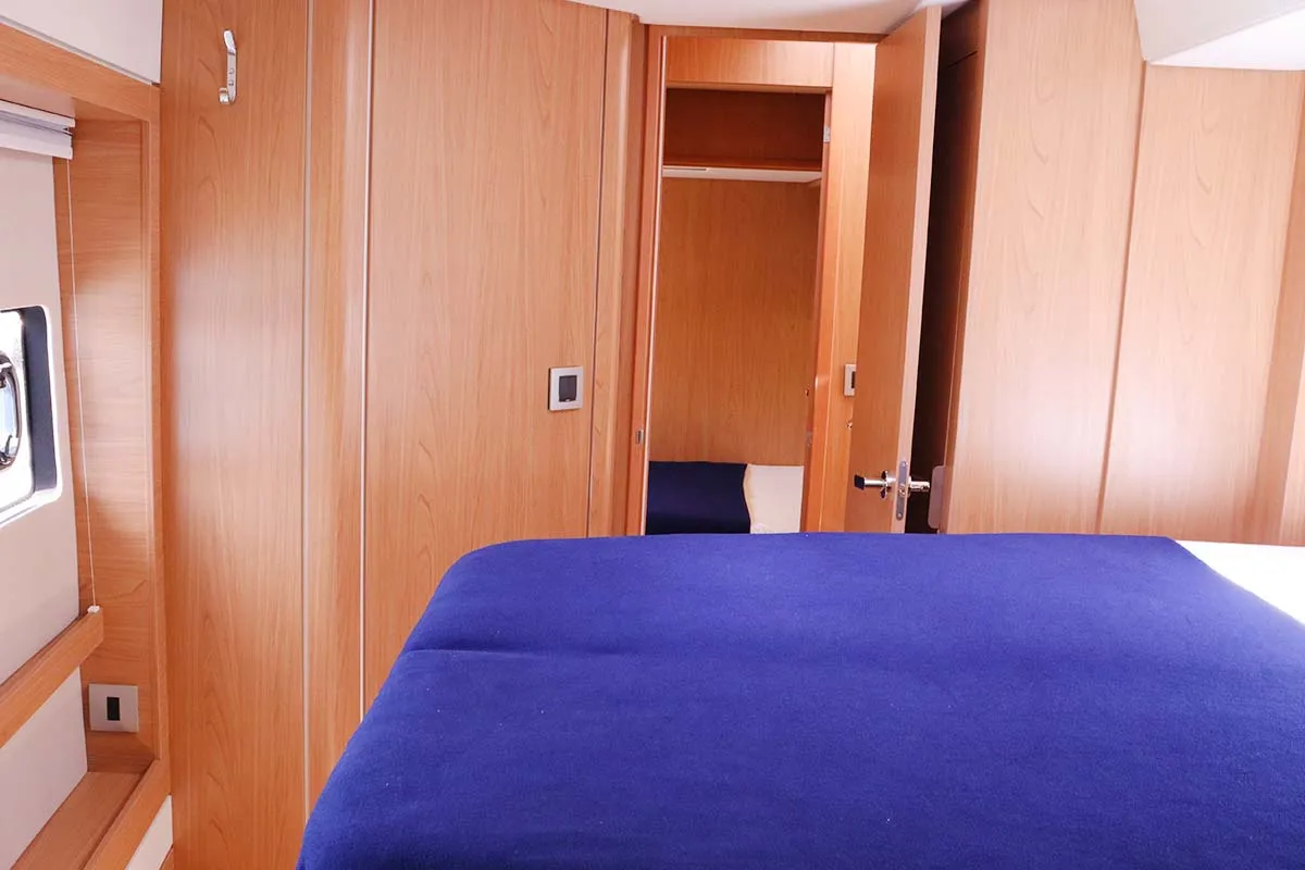 Cabin on Schrödinger's, a Bali 5.4 catamaran at Road Town, British Virgin Islands