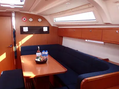 Salon of Lal, a Bavaria Cruiser 41 sailboat at Fethiye, Turkey