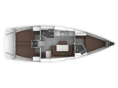 Floor plan of Hermes, a Bavaria Cruiser 41 sailboat at Municipal Unit of Lefkada, Greece