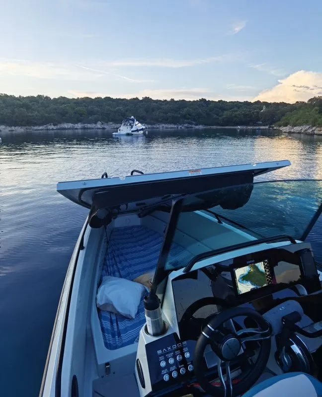 Cabin on Saxdor 200, a motorboat at Sukošan, Croatia