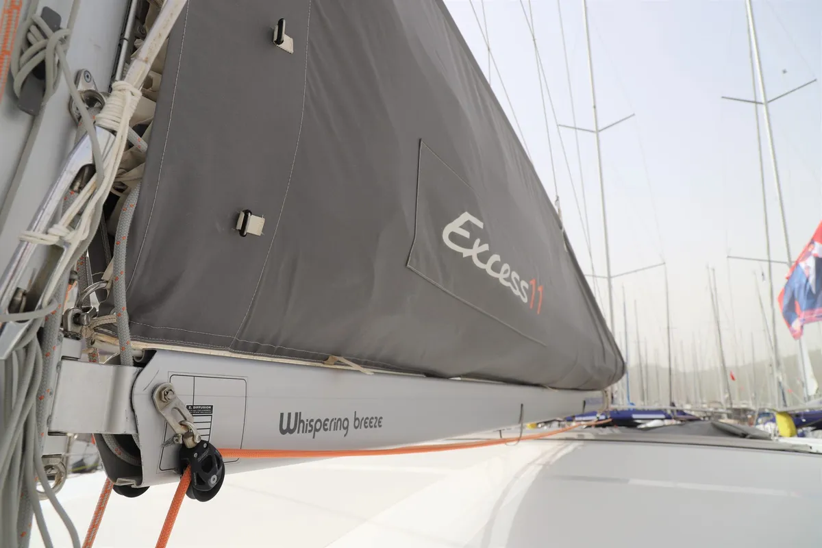 Whispering Breeze, a Excess 11 catamaran at Fethiye, Turkey