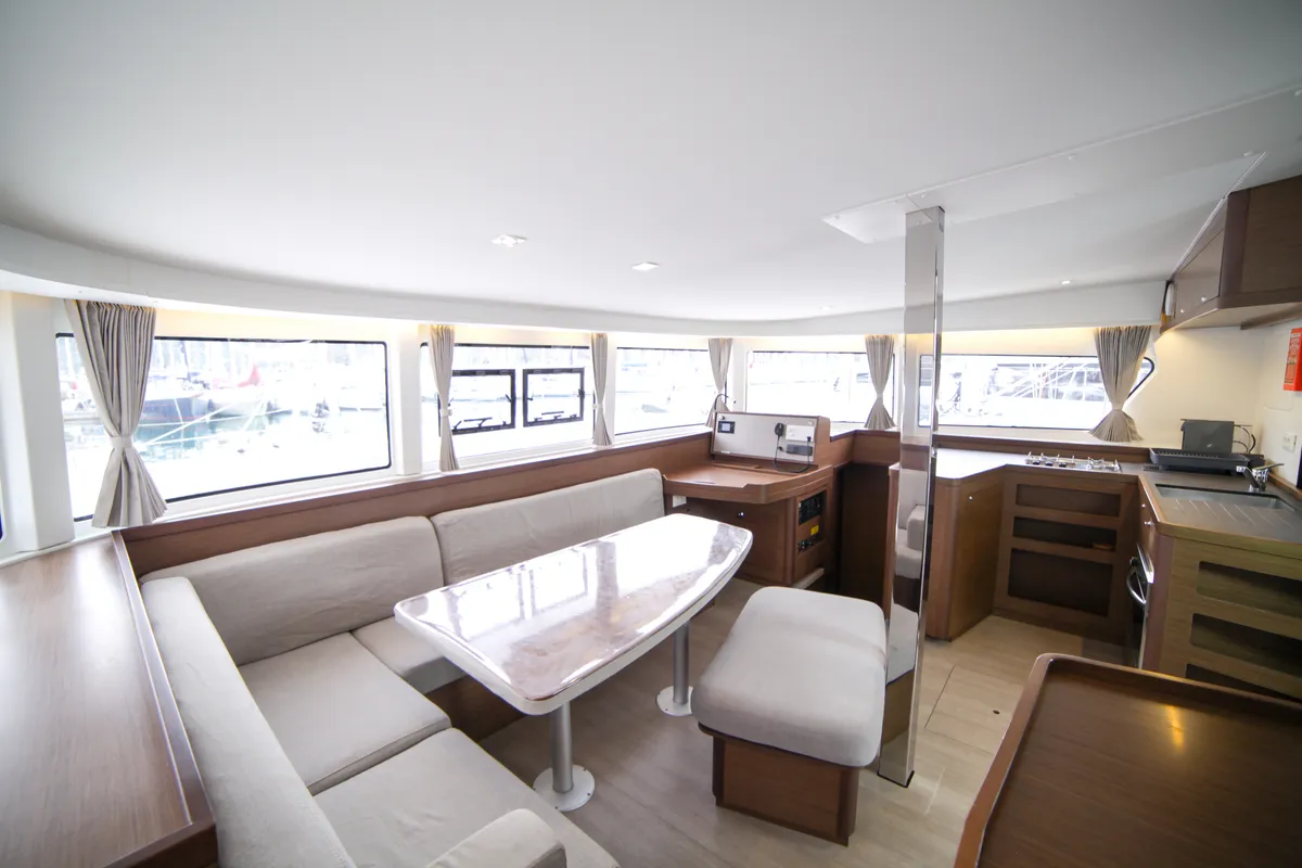 Salon of Sail Adasu, a Lagoon 42 catamaran at Fethiye, Turkey