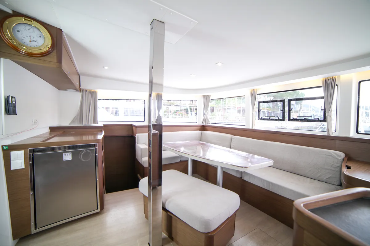 Salon of Sail Adasu, a Lagoon 42 catamaran at Fethiye, Turkey