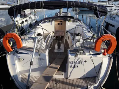 AQUA DREAM, a Bavaria 43 Cruiser sailboat at Municipal Unit of Nea Peramos, Greece