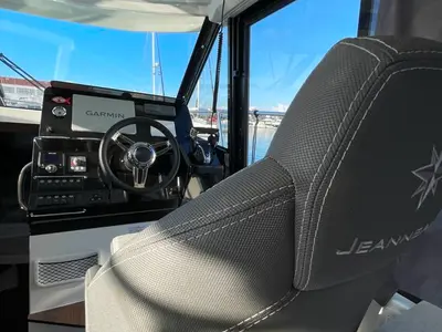 Cockpit of Ojj Misia, a Jeanneau Merry Fisher 1095 motorboat at Pirovac, Croatia