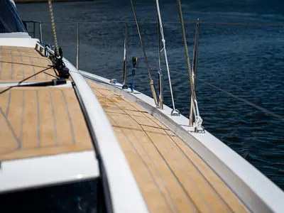 Deck of Areti, a X-Yachts X4⁰ sailboat at Lavrion, Greece