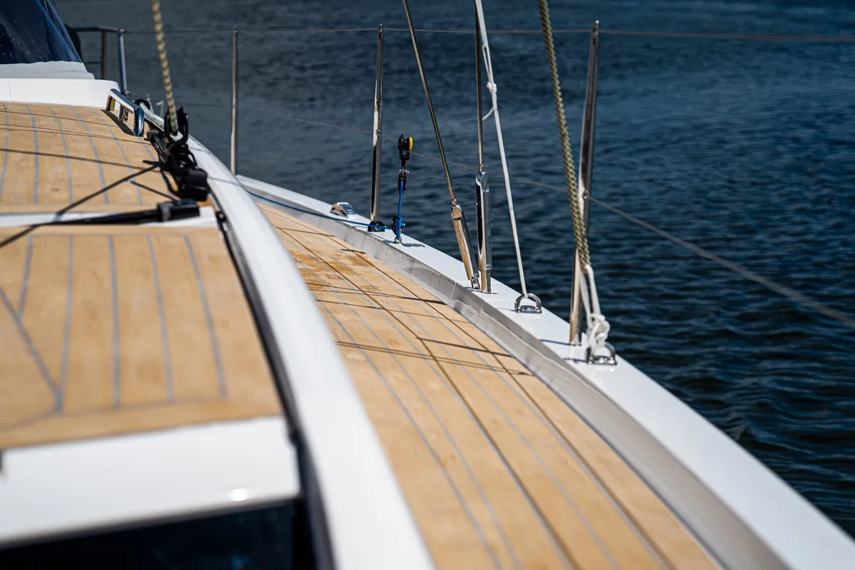 Deck of Areti, a X-Yachts X4⁰ sailboat at Lavrion, Greece