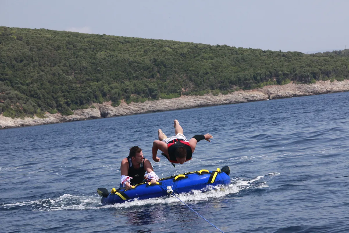 Royal Cracow, a Fountaine Pajot Saba 50 catamaran at Grad Trogir, Croatia