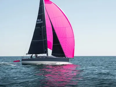 Tahuata, a JPK 10.50 sailboat at La Trinité-sur-Mer, France