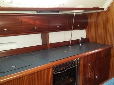 Galley of Pillabans, a Bavaria 38 sailboat at Vigo, Spain
