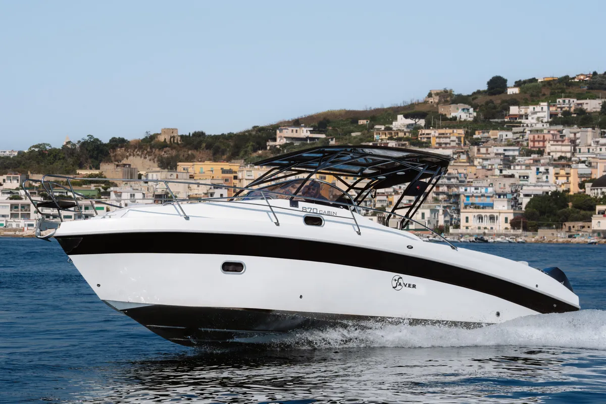 NN6, a Saver 870 Cabin motorboat at Cannigione, Italy