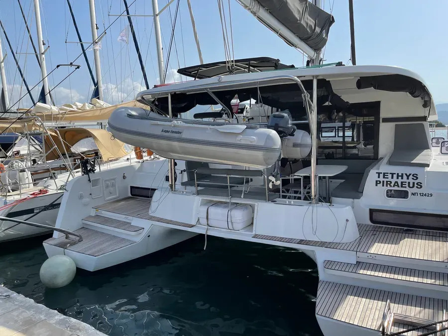 Tethys, a Lagoon 42 catamaran at Municipal Unit of Lefkada, Greece