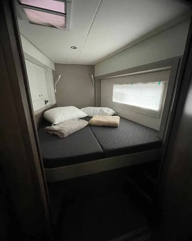 Cabin on Arveskida II, a Bali 4.2 catamaran at Figari/Golfo Aranci, Italy