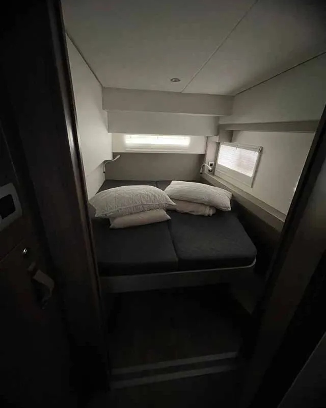 Cabin on Arveskida II, a Bali 4.2 catamaran at Figari/Golfo Aranci, Italy