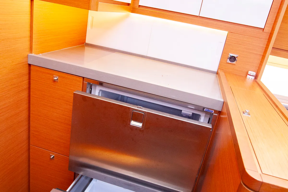 Galley of Sarpico, a Dufour 470 sailboat at Marmaris, Turkey