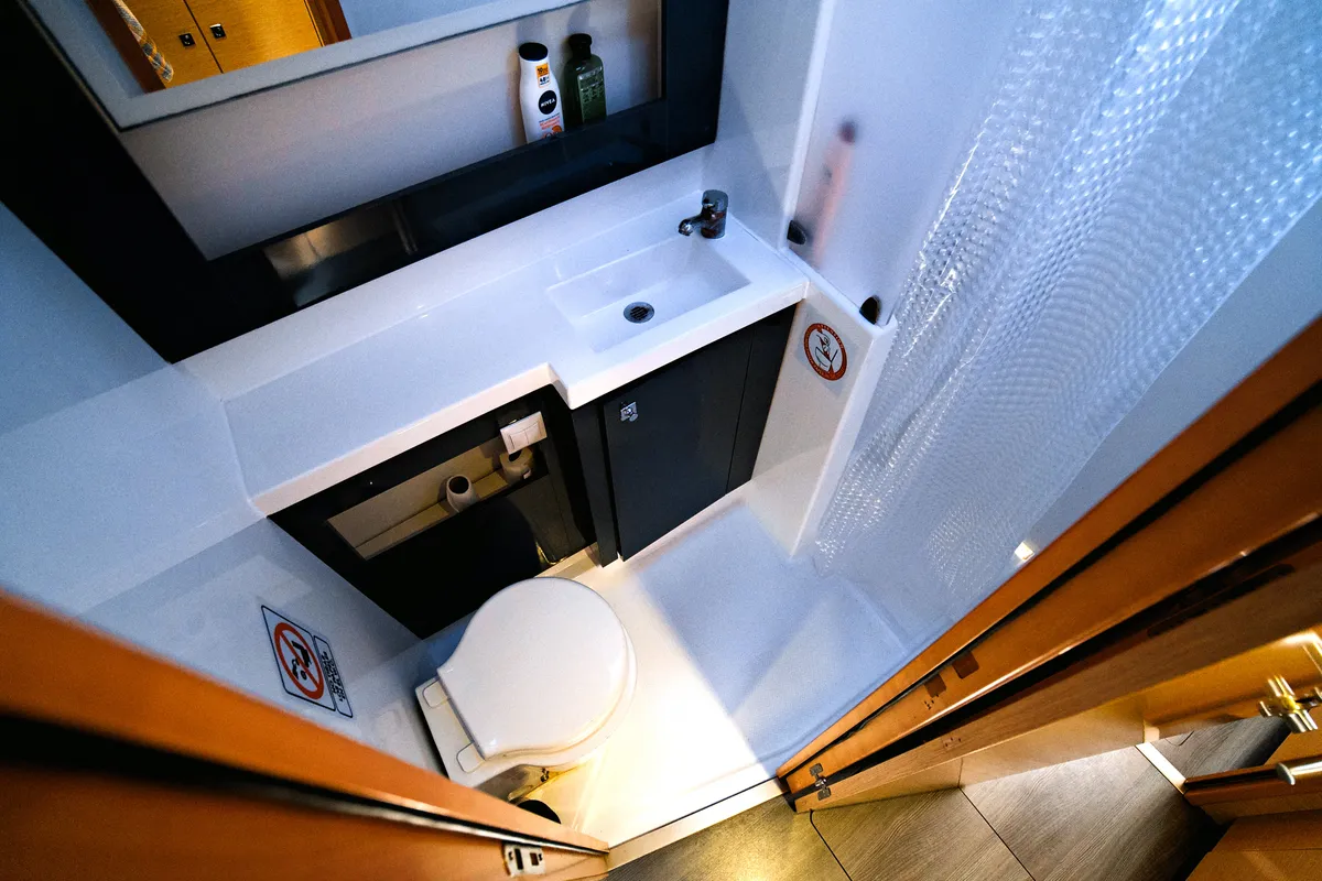 Kyra, a Fountaine Pajot Helia 44 catamaran at Sant Antoni de Portmany, Spain