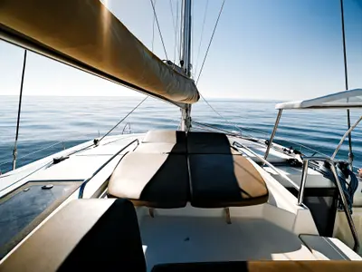 Kyra, a Fountaine Pajot Helia 44 catamaran at Sant Antoni de Portmany, Spain