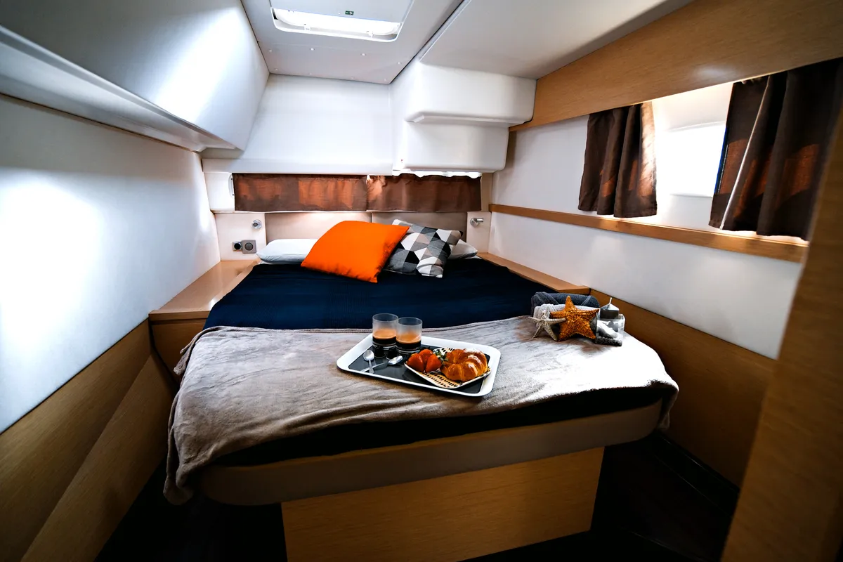 Kyra, a Fountaine Pajot Helia 44 catamaran at Sant Antoni de Portmany, Spain