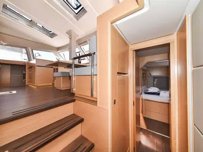 Salon of Inspiration I, a Nautitech 46 Fly catamaran at Grad Biograd na Moru, Croatia