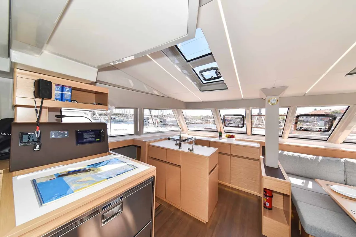 Galley of Inspiration I, a Nautitech 46 Fly catamaran at Grad Biograd na Moru, Croatia