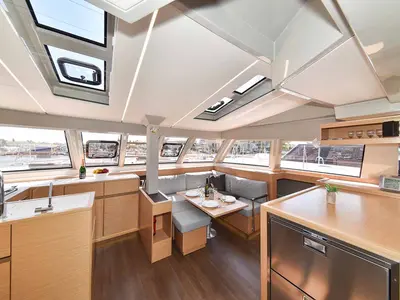 Galley of Inspiration I, a Nautitech 46 Fly catamaran at Grad Biograd na Moru, Croatia