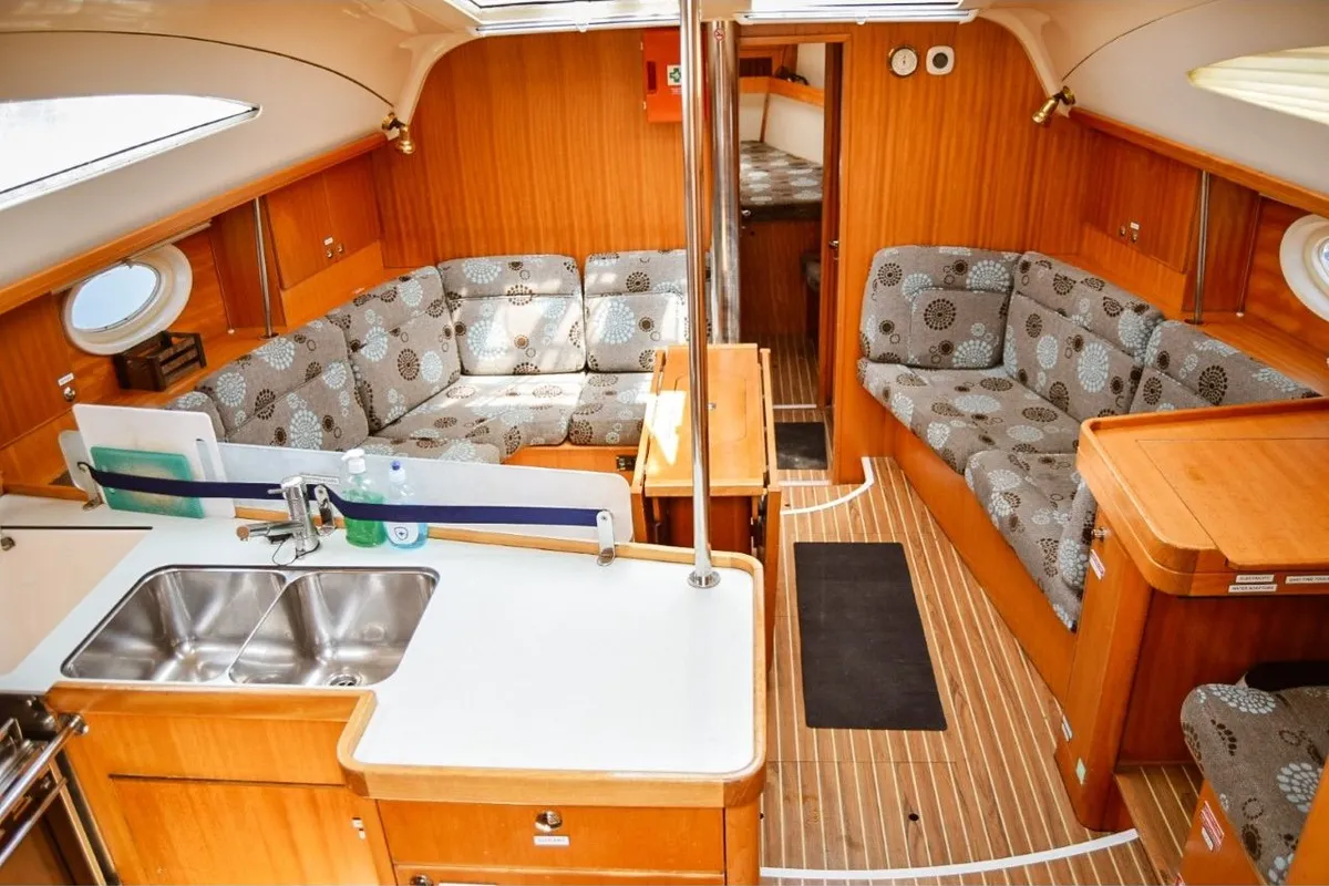 Salon of Naias, a Elan Impression 434 sailboat at Kavala, Greece