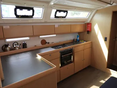 Galley of Rama, a Bavaria Cruiser 46 sailboat at Fethiye, Turkey