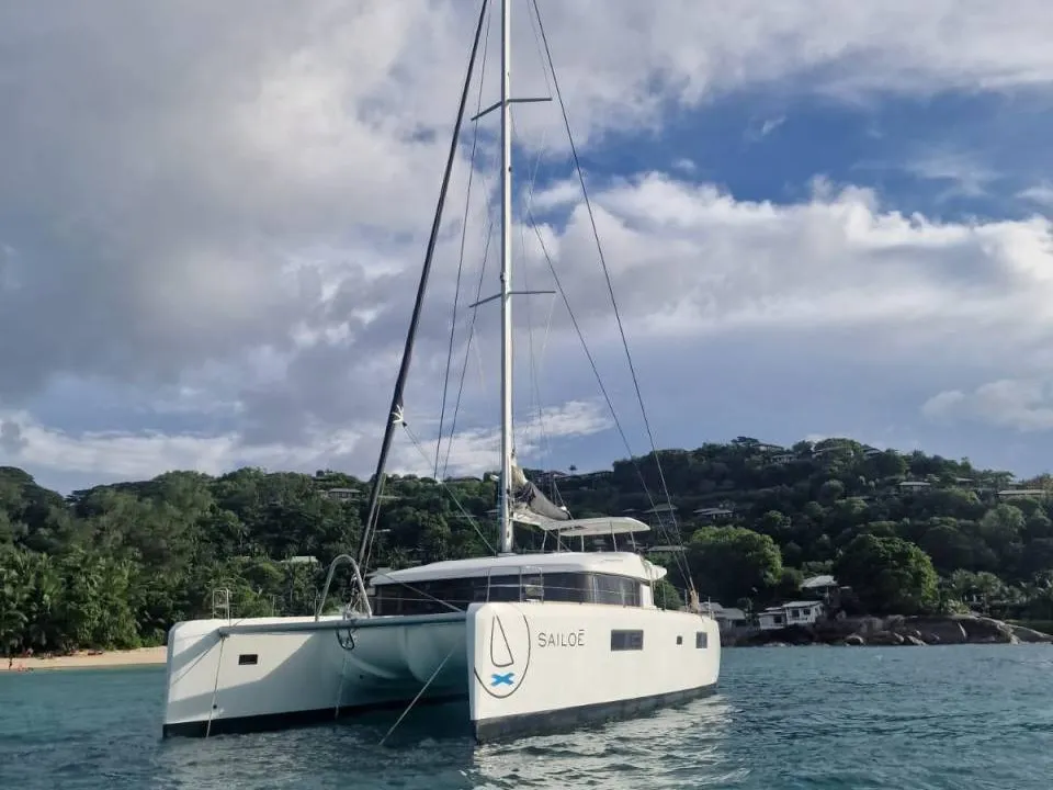 Takamaka, a Lagoon 52 catamaran at Bonifacio / Bunifaziu, France