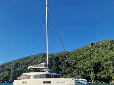 Takamaka, a Lagoon 52 catamaran at Bonifacio / Bunifaziu, France