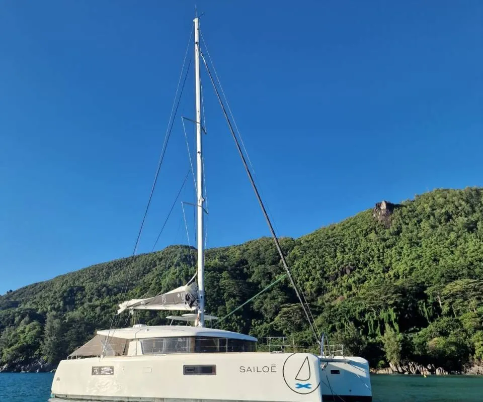 Takamaka, a Lagoon 52 catamaran at Bonifacio / Bunifaziu, France