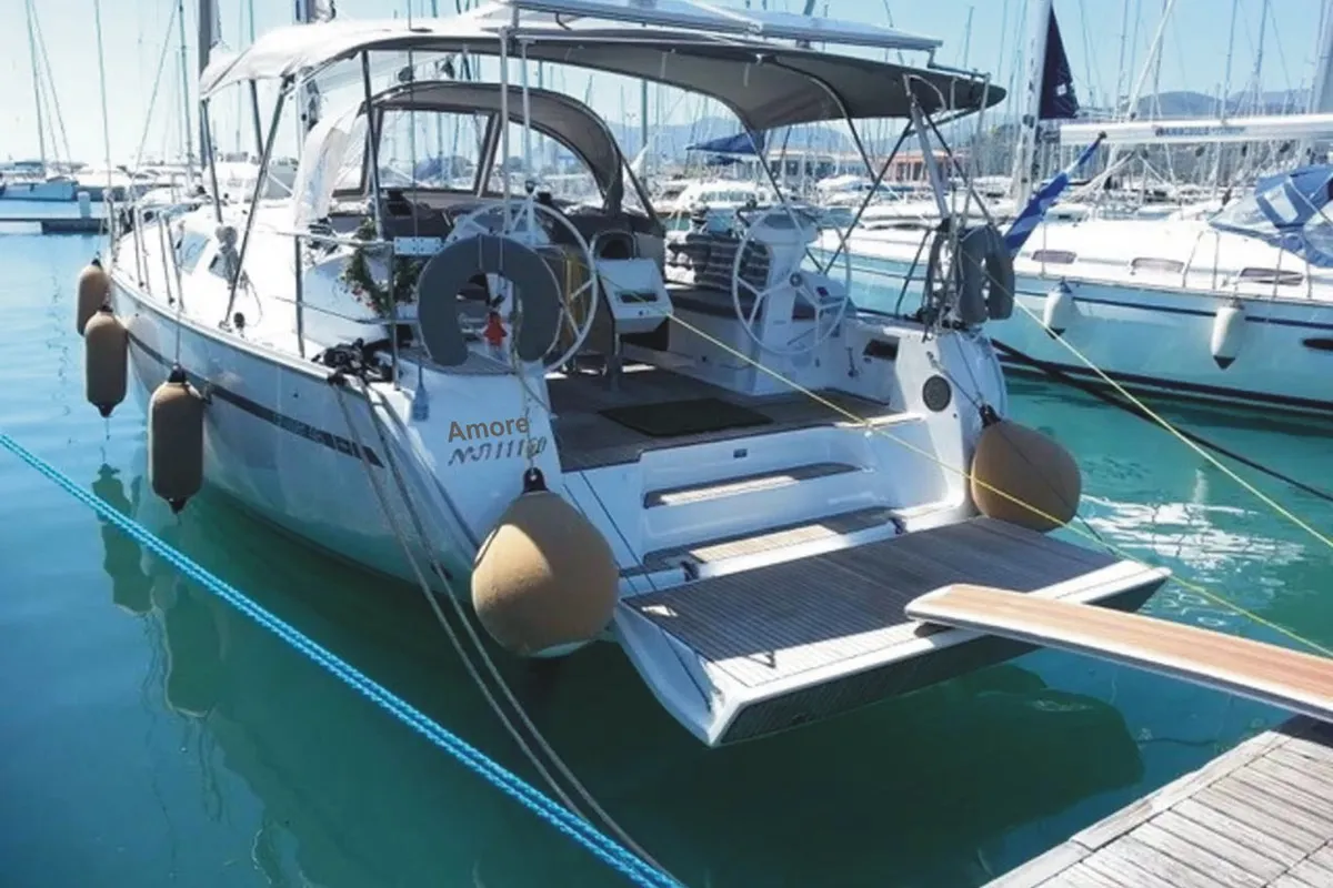 Amore, a Bavaria Cruiser 46 sailboat at Municipal Unit of Lefkada, Greece