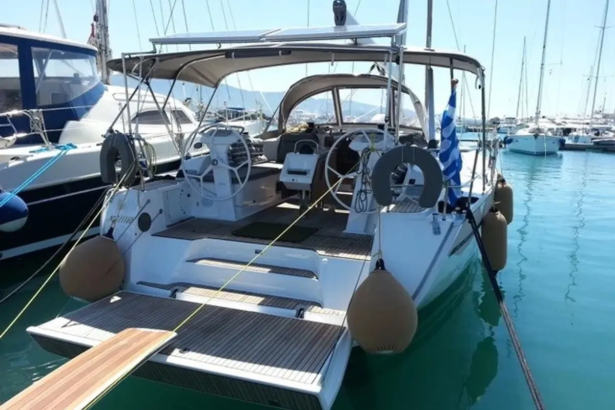 Amore, a Bavaria Cruiser 46 sailboat at Municipal Unit of Lefkada, Greece