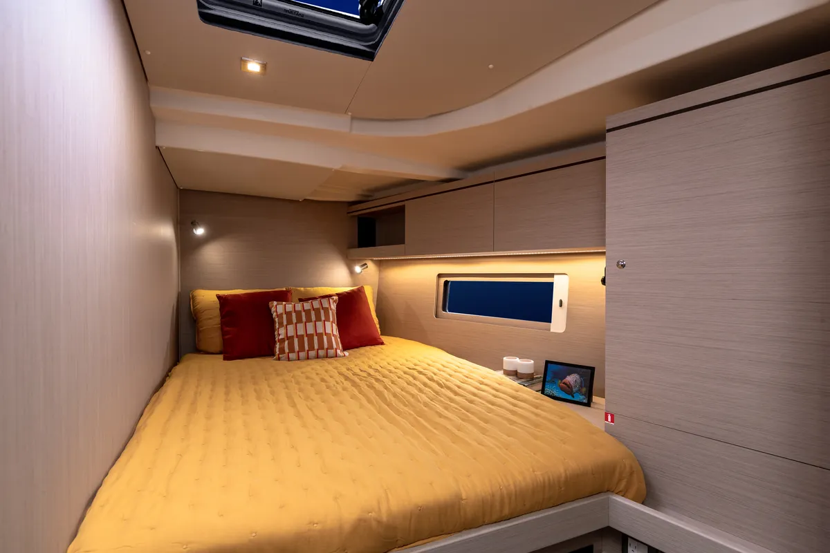 Cabin on Sunsail 52.4 Classic, a Beneteau Oceanis 51.1 sailboat at Cannigione, Italy