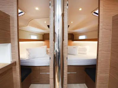 Cabin on Mojito, a Elan Impression 50 sailboat at Zadar, Croatia