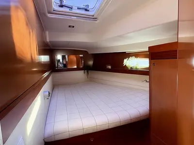 Cabin on ZOI, a Beneteau Oceanis 50 Family sailboat at Municipal Unit of Lefkada, Greece