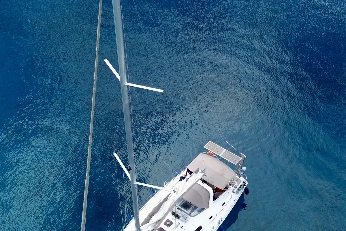 Exterior view of ZOI, a Beneteau Oceanis 50 Family sailboat at Municipal Unit of Lefkada, Greece