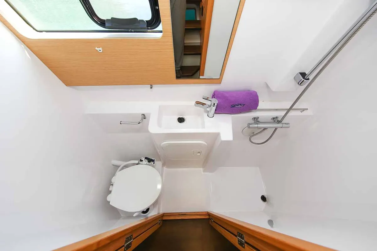 Head on Rosa, a Nautitech 40 Open catamaran at Grad Trogir, Croatia