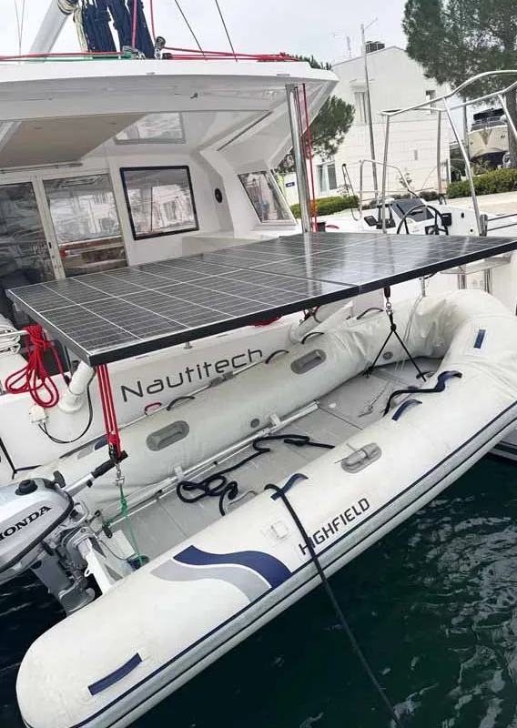 Rosa, a Nautitech 40 Open catamaran at Grad Trogir, Croatia