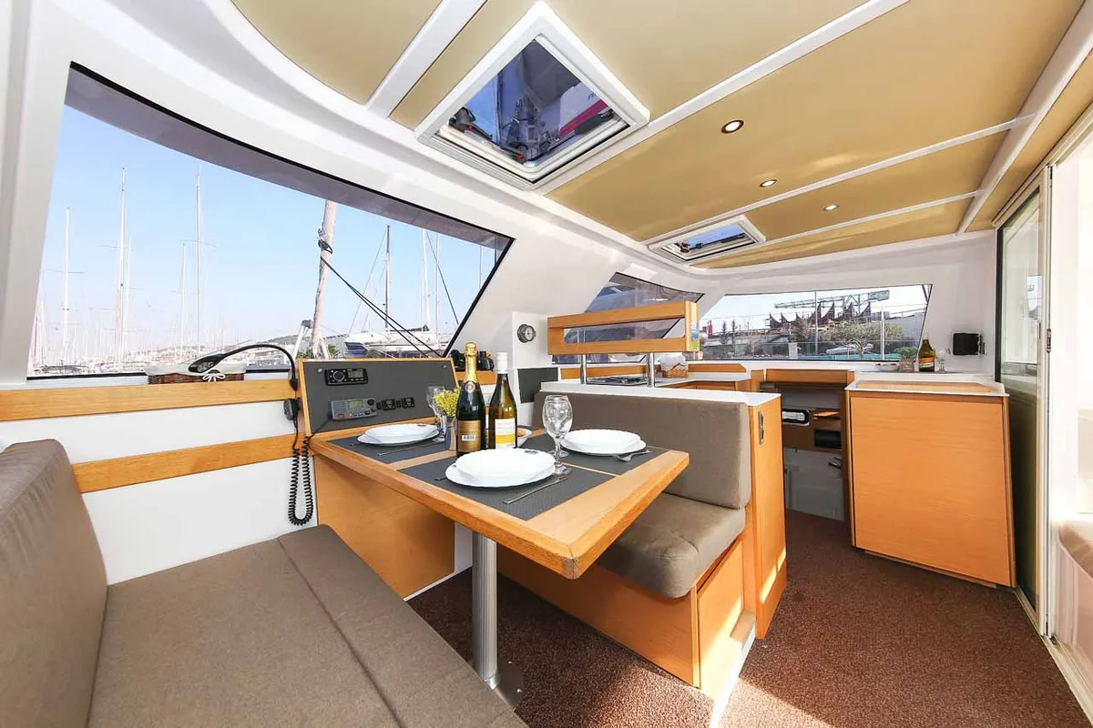 Cabin on Rosa, a Nautitech 40 Open catamaran at Grad Trogir, Croatia