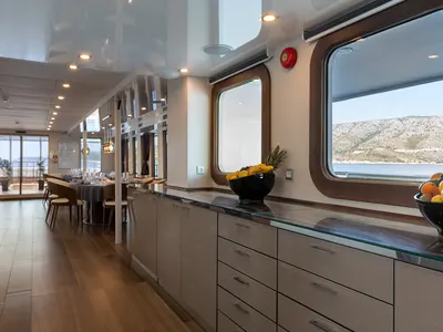 Galley of Yolo, a Gulet Motoryacht motor yacht at Split, Croatia