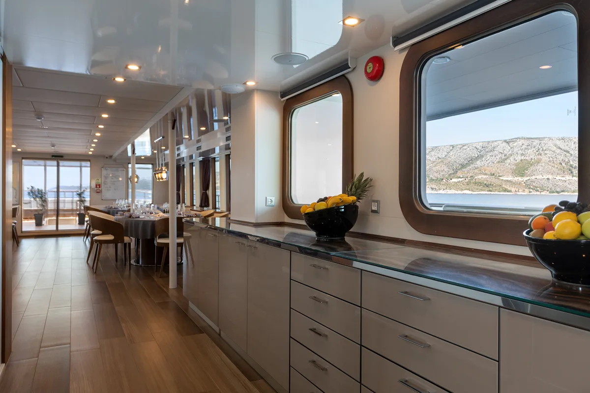 Galley of Yolo, a Gulet Motoryacht motor yacht at Split, Croatia