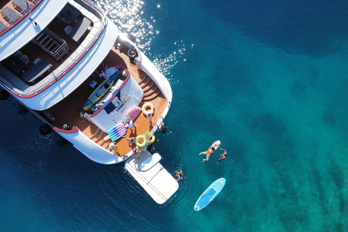 Exterior view of Yolo, a Gulet Motoryacht motor yacht at Split, Croatia