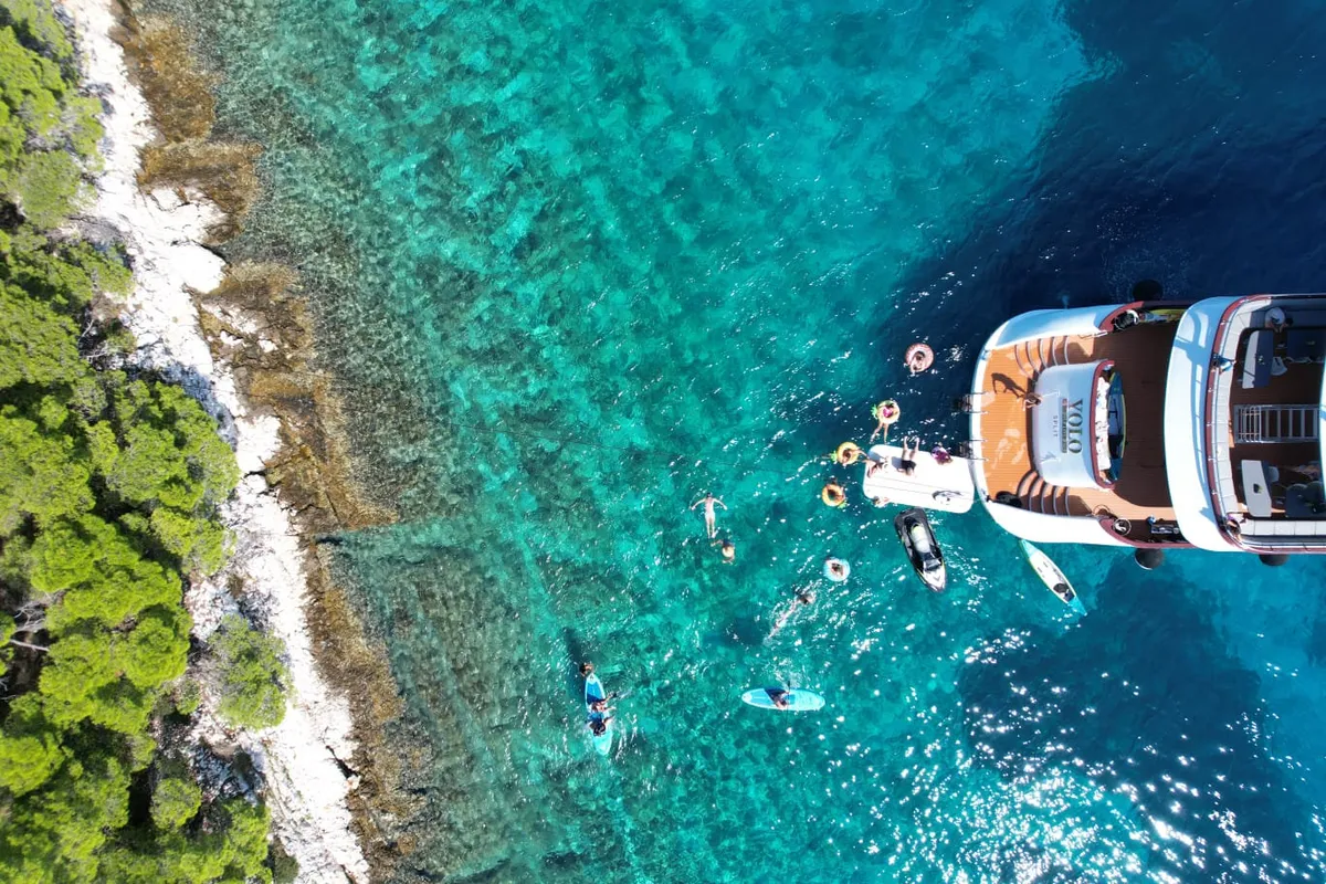 Exterior view of Yolo, a Gulet Motoryacht motor yacht at Split, Croatia