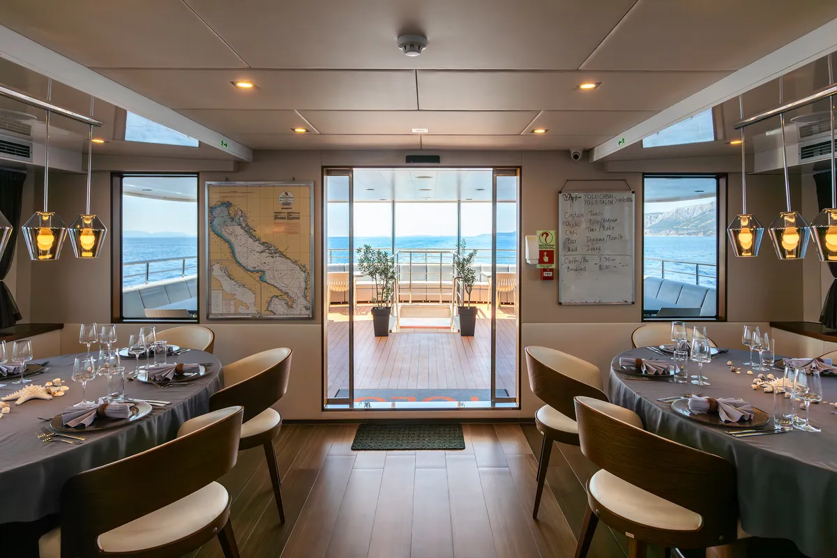 Salon of Yolo, a Gulet Motoryacht motor yacht at Split, Croatia