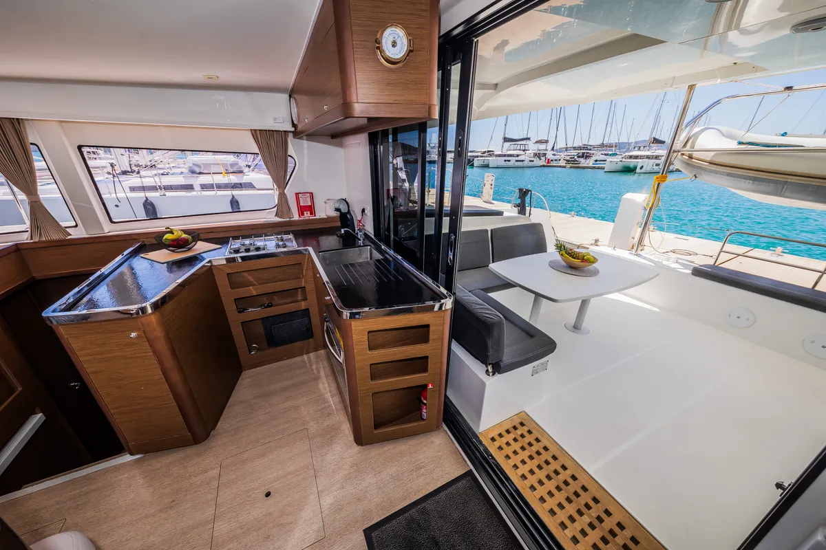 Galley of Edita, a Lagoon 42 catamaran at Seget Donji, Croatia