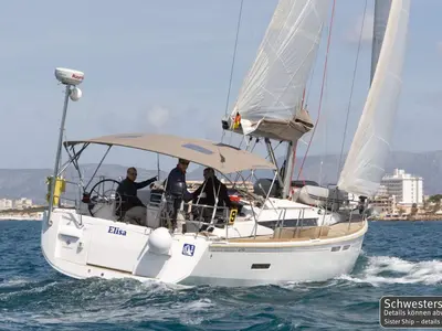 Salon of Veterano, a Jeanneau Sun Odyssey 409 sailboat at Barth, Germany