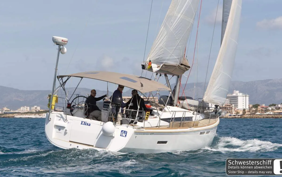 Salon of Veterano, a Jeanneau Sun Odyssey 409 sailboat at Barth, Germany