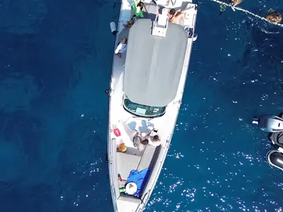 Exterior view of Axopar, a Axopar 28 T-Top motorboat at Trogir, Croatia